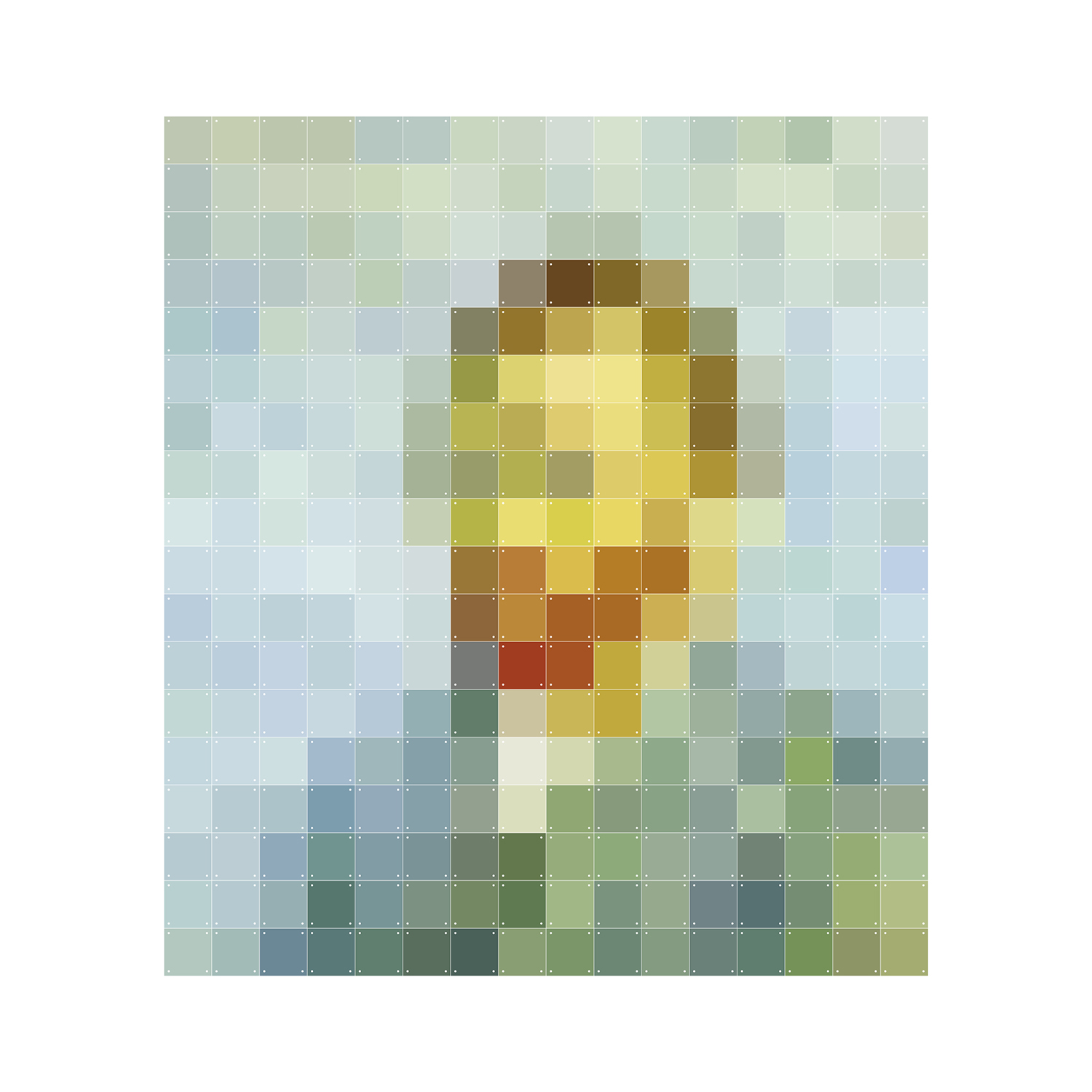 Slordig JEP Stemmen IXXI Pixel Wanddecoratie Van Gogh 180 x 160 cm - Cafedeco